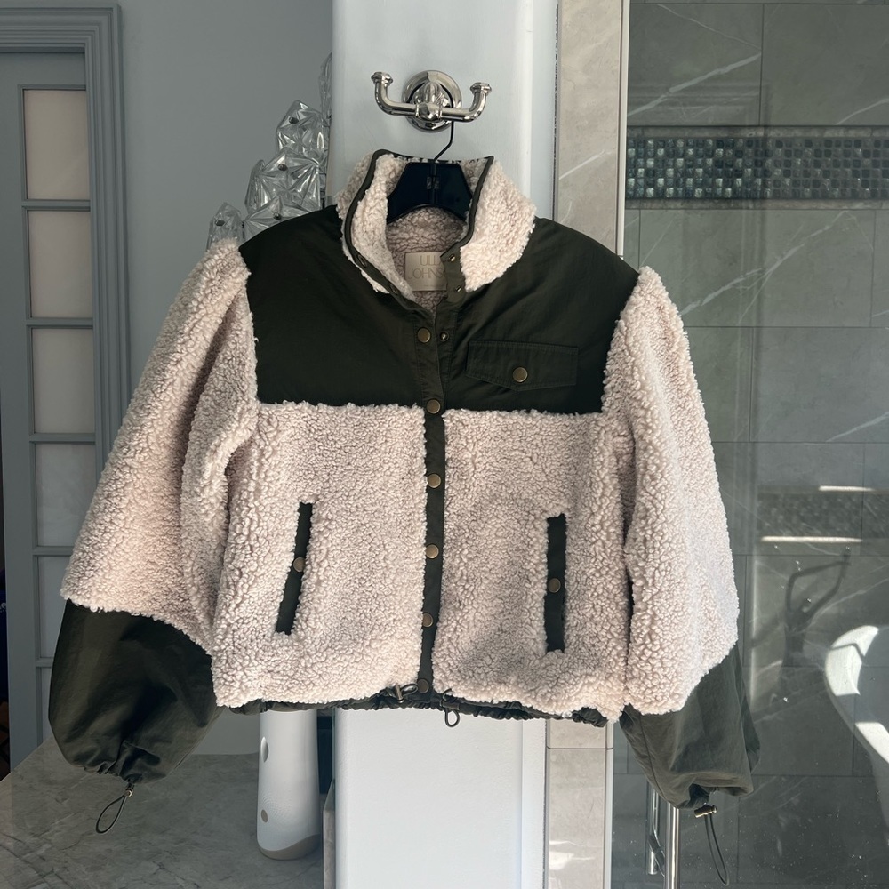 ULLA JOHNSON Aitana Rip Stop Fleece Bomber Jacket - Picture 9 of 14